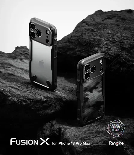 Ringke Fusion X iPhone 18 Pro Max / 17 Pro Max Hoesje Back Cover Zwart afbeelding 13