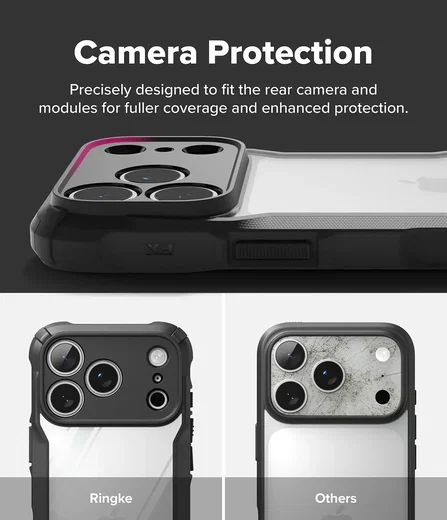 Ringke Fusion X iPhone 18 Pro Max / 17 Pro Max Hoesje Back Cover Zwart afbeelding 4