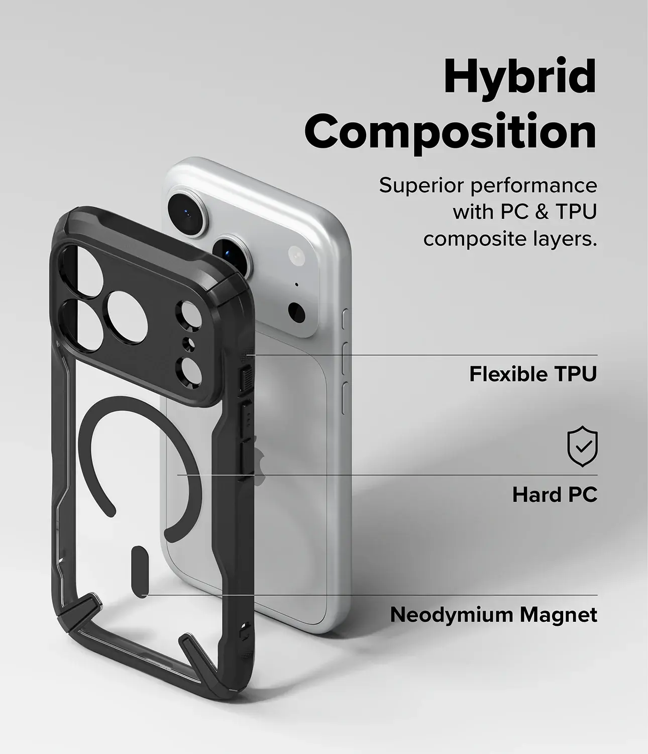 Ringke Fusion X Magnetic iPhone 18 Pro Max / 17 Pro Max Hoesje MagSafe Zwart afbeelding 4