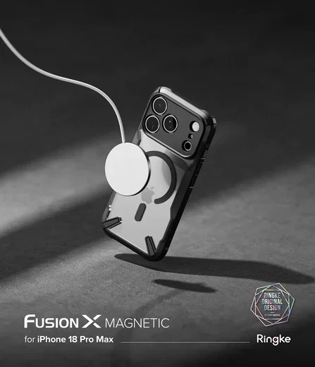 Ringke Fusion X Magnetic iPhone 18 Pro Max / 17 Pro Max Hoesje MagSafe Zwart afbeelding 15