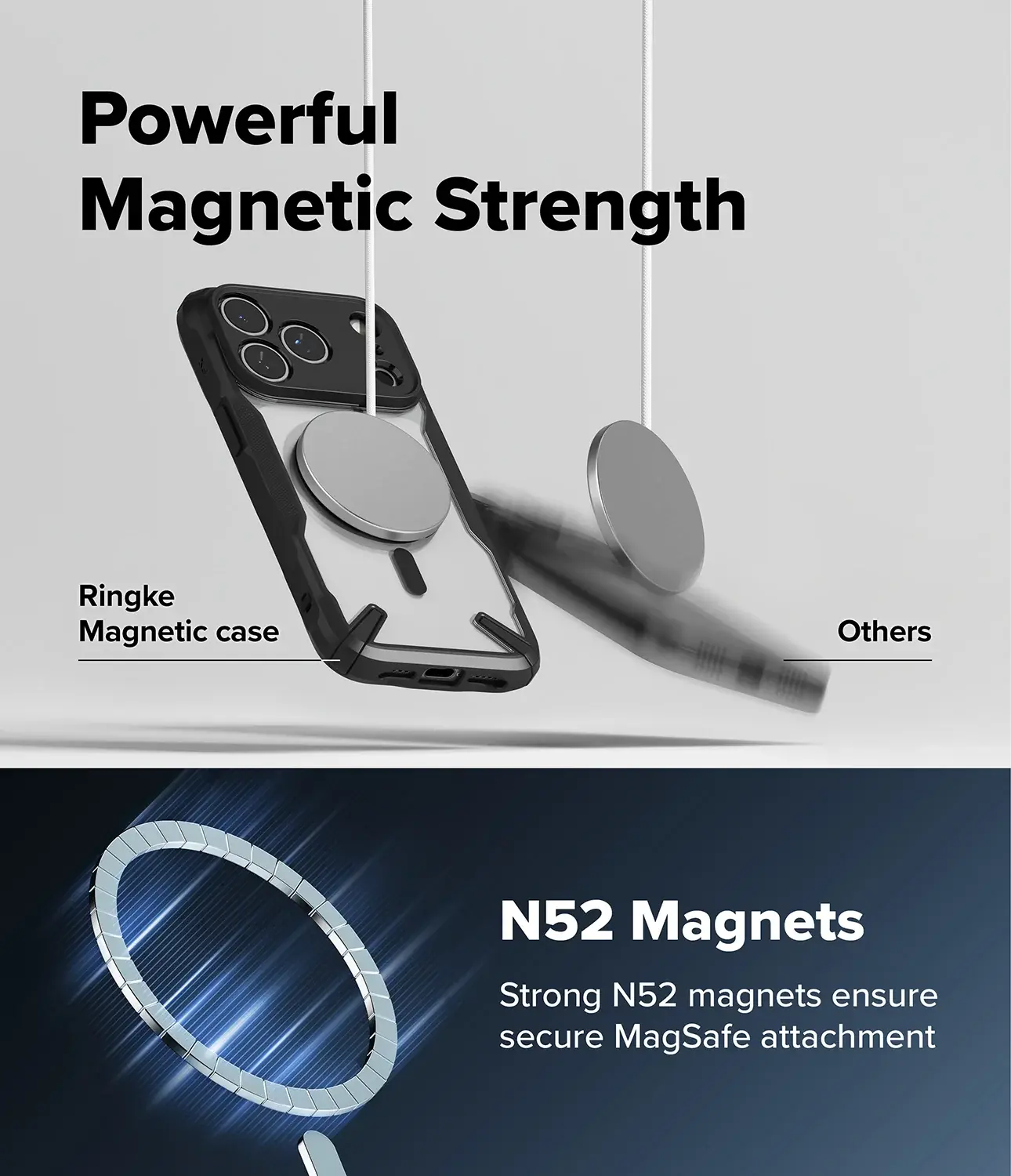 Ringke Fusion X Magnetic iPhone 18 Pro Max / 17 Pro Max Hoesje MagSafe Zwart afbeelding 11