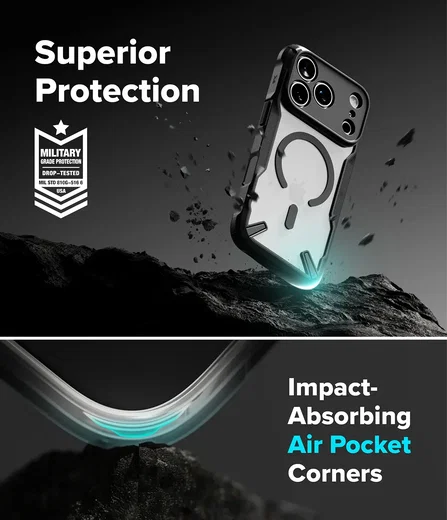 Ringke Fusion X Magnetic iPhone 18 Pro Max / 17 Pro Max Hoesje MagSafe Zwart afbeelding 3