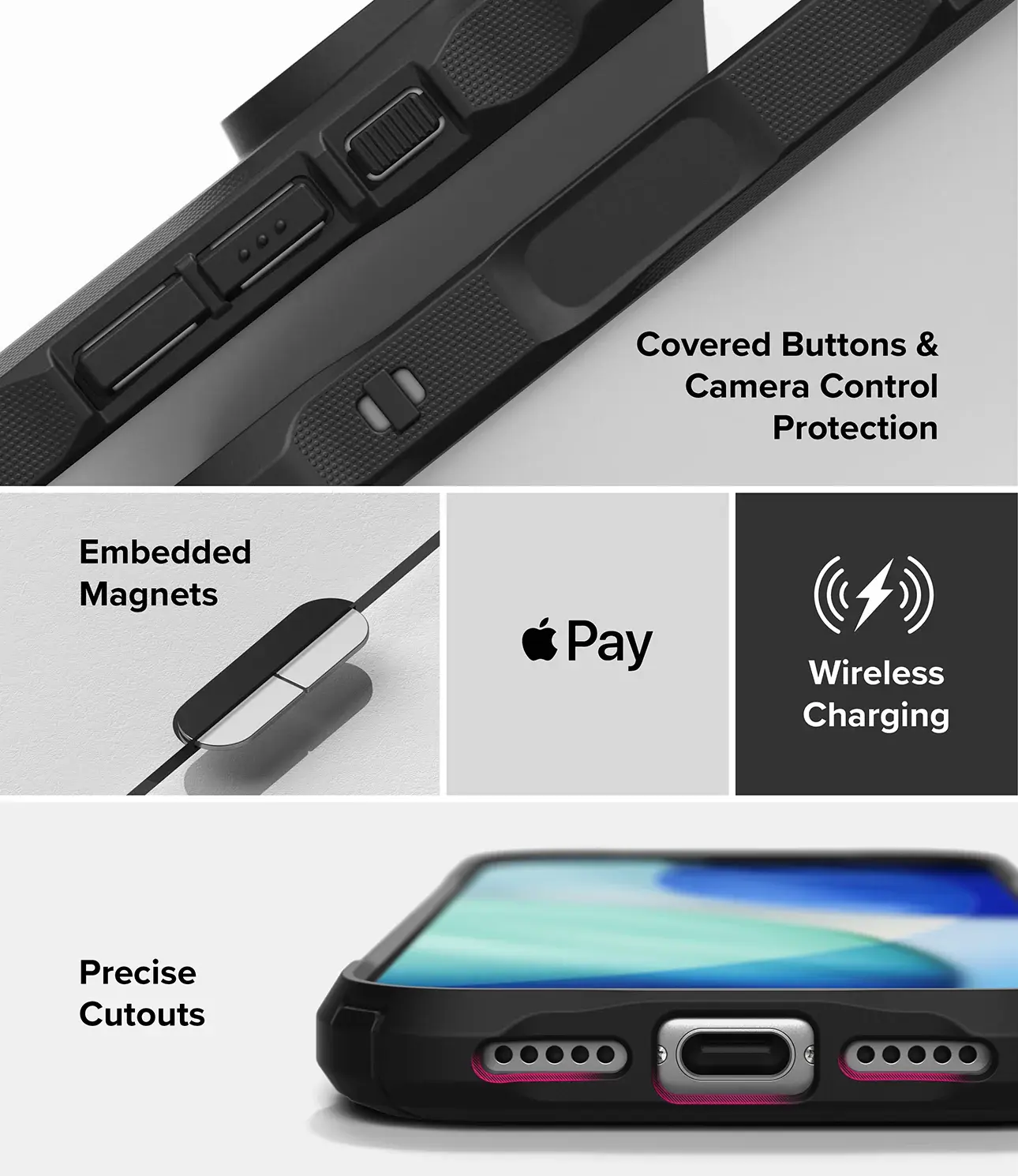 Ringke Fusion X Magnetic iPhone 18 Pro Max / 17 Pro Max Hoesje MagSafe Zwart afbeelding 14