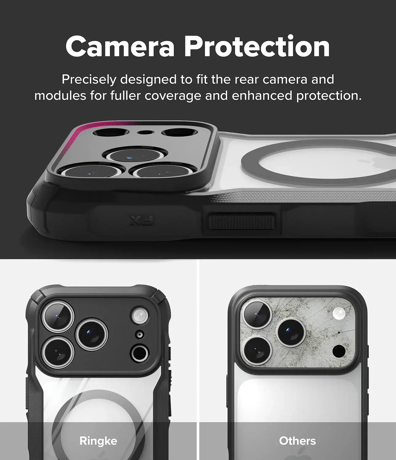 Ringke Fusion X Magnetic iPhone 18 Pro Max / 17 Pro Max Hoesje MagSafe Zwart afbeelding 5
