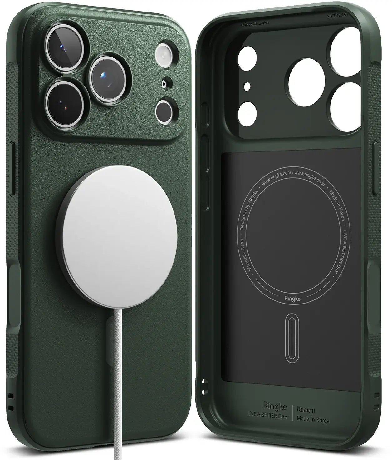 Ringke Onyx Magnetic iPhone 18 Pro Max / 17 Pro Max Hoesje MagSafe Groen afbeelding 2
