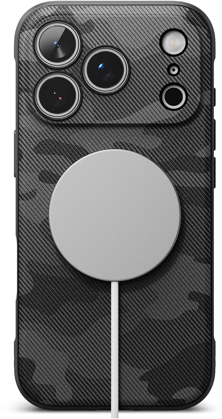 Ringke Onyx Magnetic iPhone 18 Pro Max / 17 Pro Max Hoesje MagSafe Camo Zwart afbeelding 15