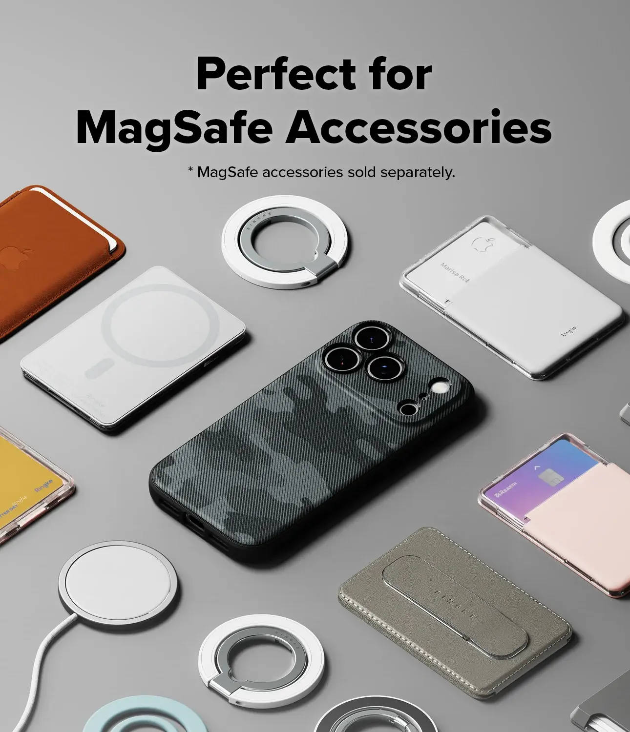 Ringke Onyx Magnetic iPhone 18 Pro Max / 17 Pro Max Hoesje MagSafe Camo Zwart afbeelding 6
