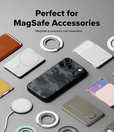 Ringke Onyx Magnetic iPhone 18 Pro Max / 17 Pro Max Hoesje MagSafe Camo Zwart afbeelding 6