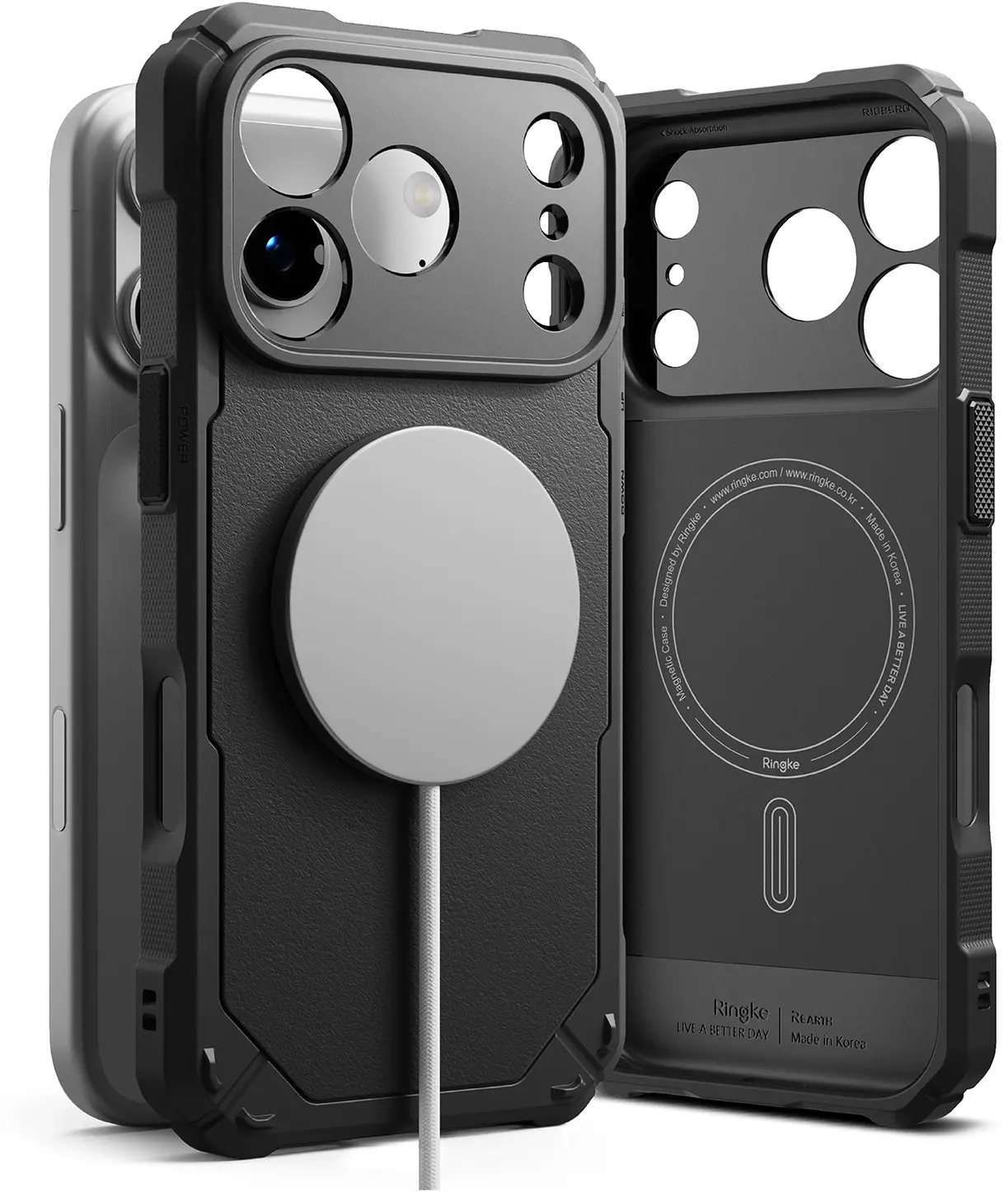 Ringke Rugged Gear Magnetic iPhone 18 Pro Max / 17 Pro Max Hoesje Zwart afbeelding 1
