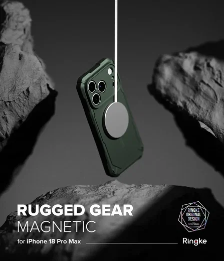 Ringke Rugged Gear Magnetic iPhone 18 Pro Max / 17 Pro Max Hoesje Groen afbeelding 14