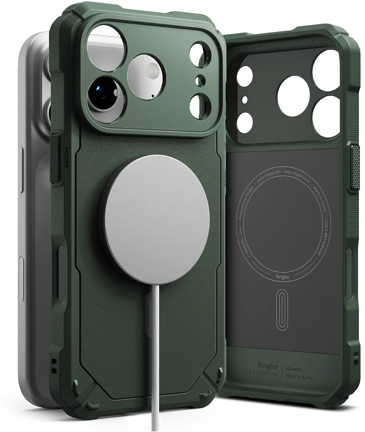 Ringke Rugged Gear Magnetic iPhone 18 Pro Max / 17 Pro Max Hoesje Groen afbeelding 1