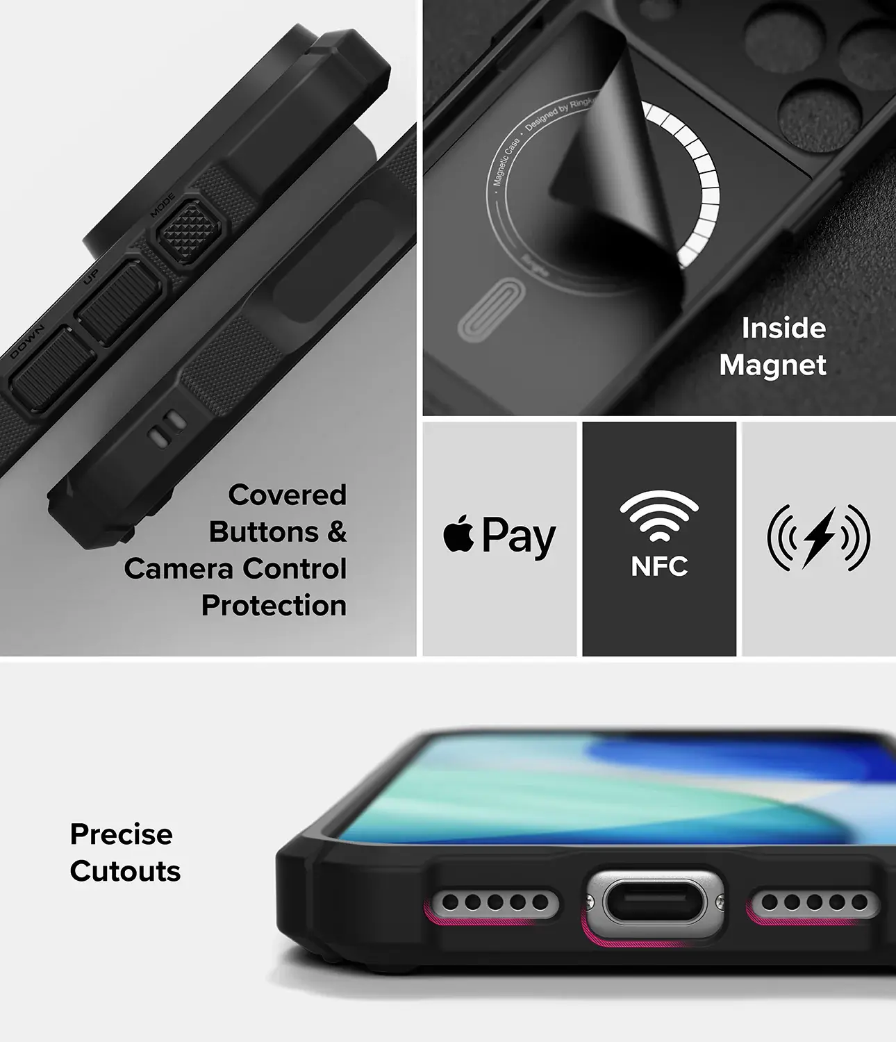 Ringke Rugged Gear Magnetic iPhone 18 Pro Max / 17 Pro Max Hoesje Groen afbeelding 13