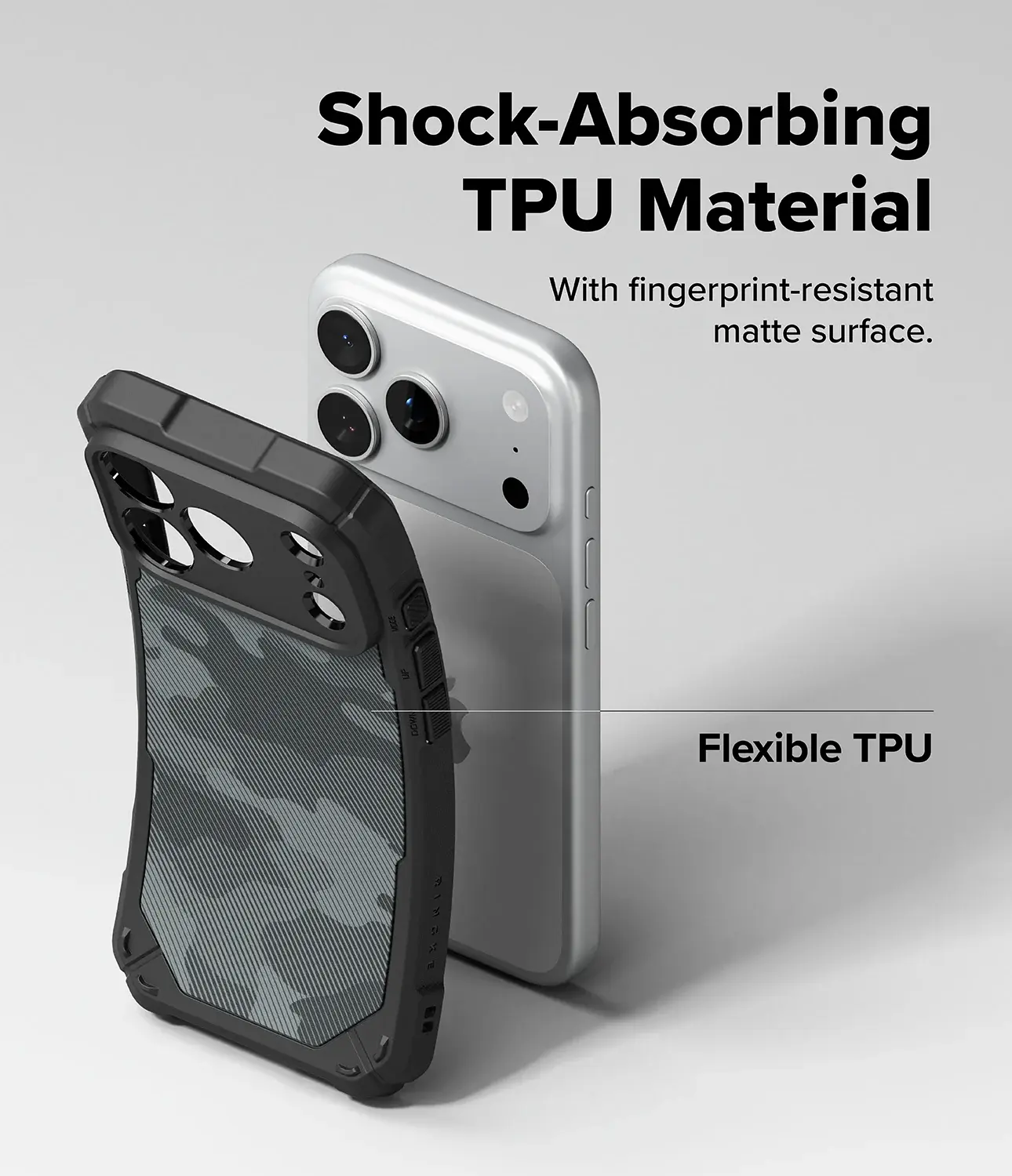 Ringke Rugged Gear Magnetic iPhone 18 Pro Max / 17 Pro Max Hoesje Camo Zwart afbeelding 5
