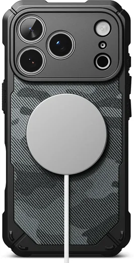 Ringke Rugged Gear Magnetic iPhone 18 Pro Max / 17 Pro Max Hoesje Camo Zwart afbeelding 15