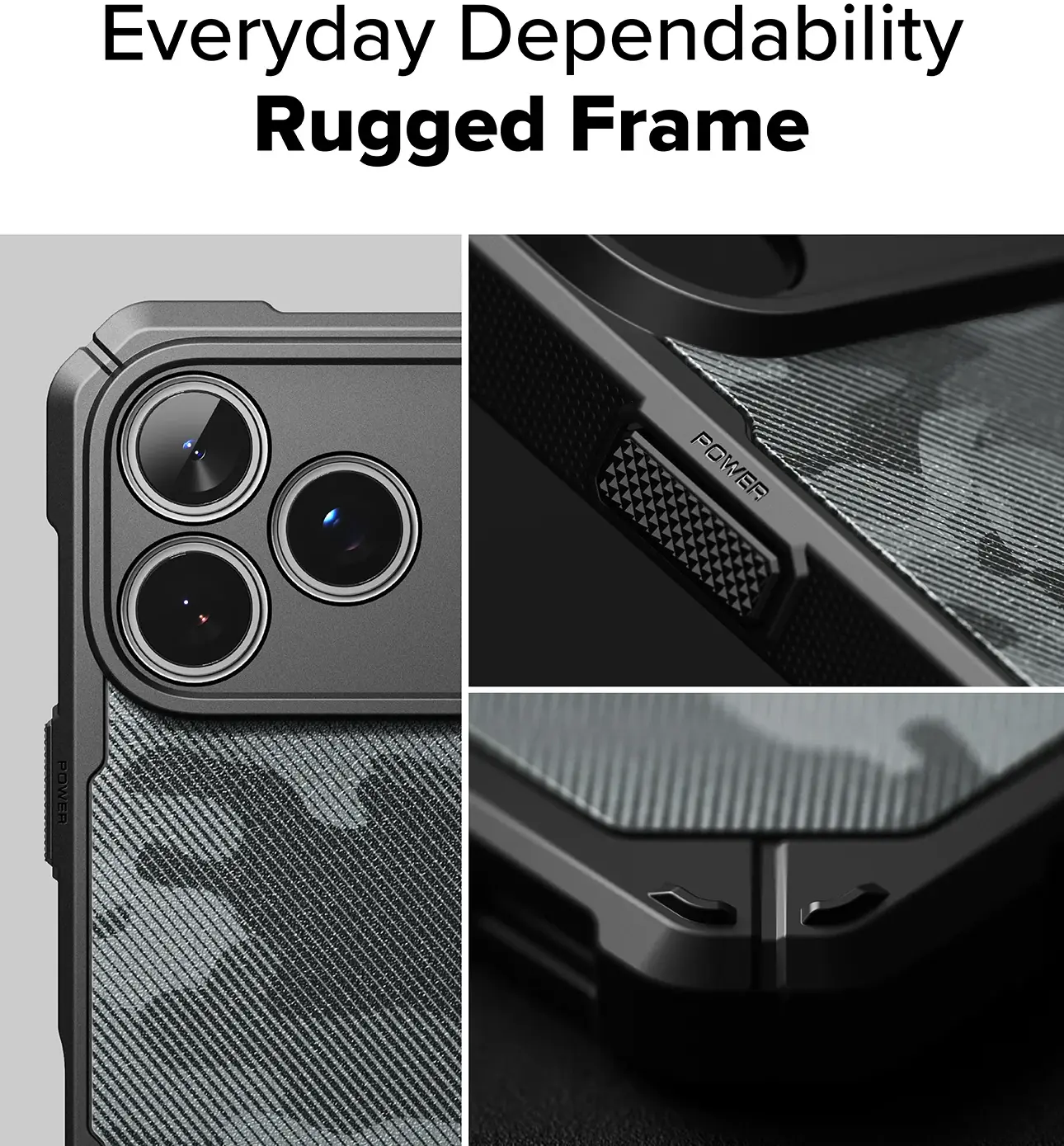 Ringke Rugged Gear Magnetic iPhone 18 Pro Max / 17 Pro Max Hoesje Camo Zwart afbeelding 3