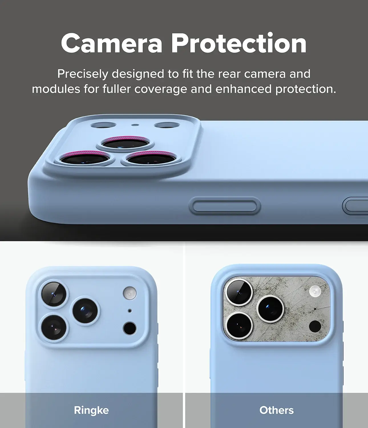 Ringke Silicone Magnetic Apple iPhone 18 Pro Max Hoesje MagSafe Back Cover Blauw afbeelding 4