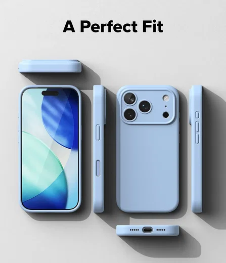 Ringke Silicone Magnetic Apple iPhone 18 Pro Max Hoesje MagSafe Back Cover Blauw afbeelding 11