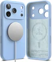 Ringke Silicone Magnetic Apple iPhone 18 Pro Max Hoesje MagSafe Back Cover Blauw
