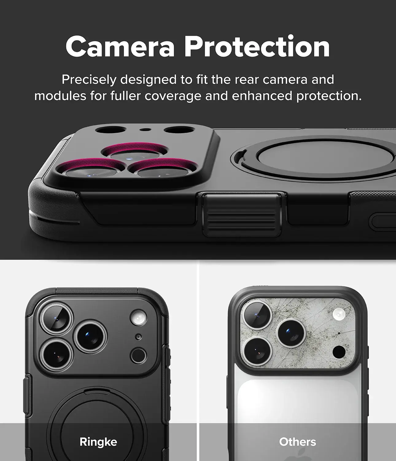 Ringke Alles iPhone 18 Pro Max / 17 Pro Max Hoesje 360° MagSafe Standaard Zwart afbeelding 9