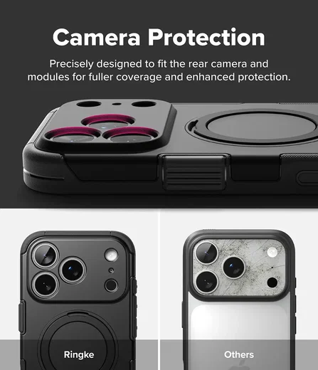 Ringke Alles iPhone 18 Pro Max / 17 Pro Max Hoesje 360° MagSafe Standaard Zwart afbeelding 9