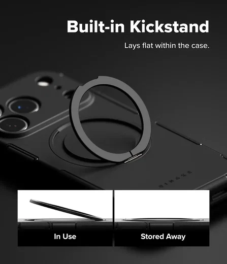 Ringke Alles iPhone 18 Pro Max / 17 Pro Max Hoesje 360° MagSafe Standaard Zwart afbeelding 4