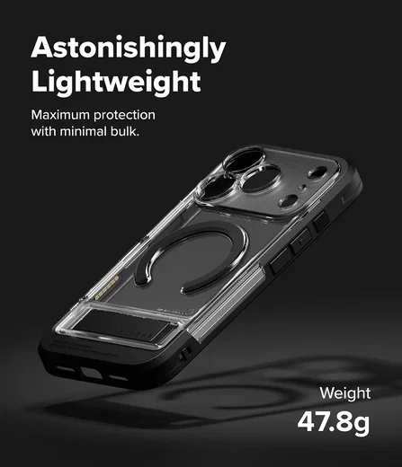 Ringke UX Magnetic iPhone 18 Pro Max / 17 Pro Max Hoesje met Standaard Clear afbeelding 6