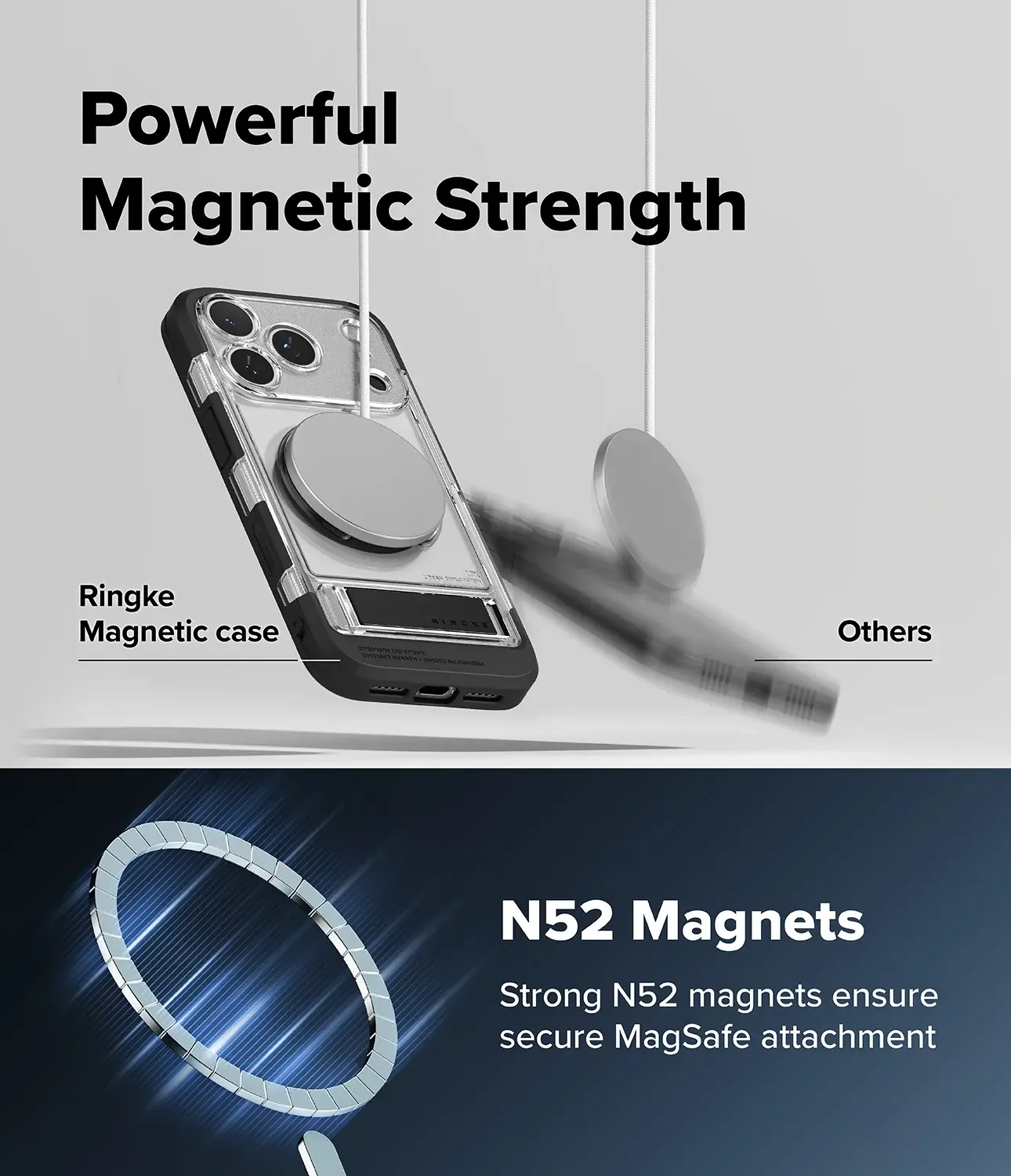 Ringke UX Magnetic iPhone 18 Pro Max / 17 Pro Max Hoesje met Standaard Clear afbeelding 8