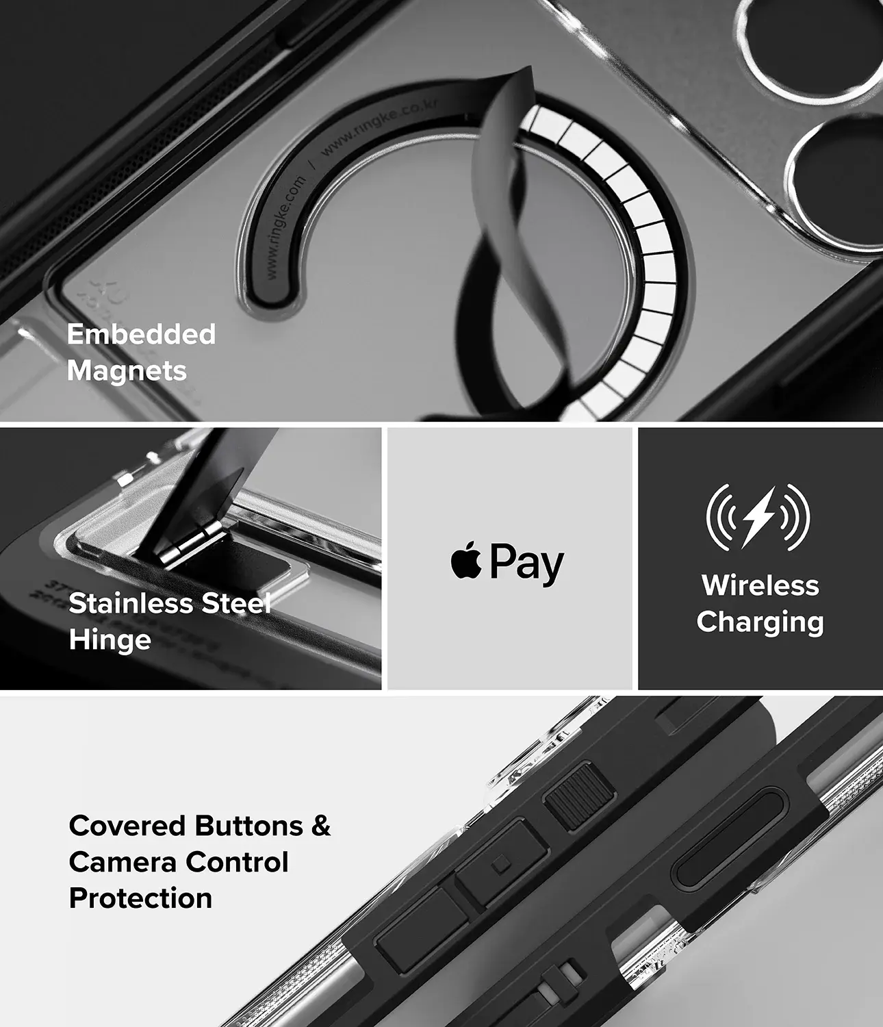 Ringke UX Magnetic iPhone 18 Pro Max / 17 Pro Max Hoesje met Standaard Clear afbeelding 15