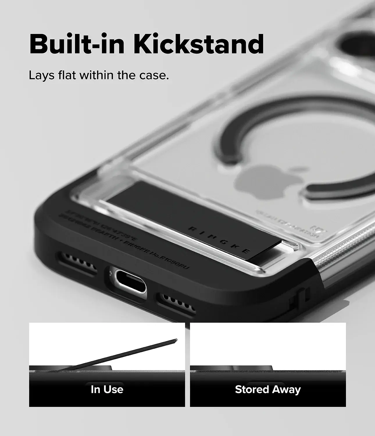 Ringke UX Magnetic iPhone 18 Pro Max / 17 Pro Max Hoesje met Standaard Clear afbeelding 5
