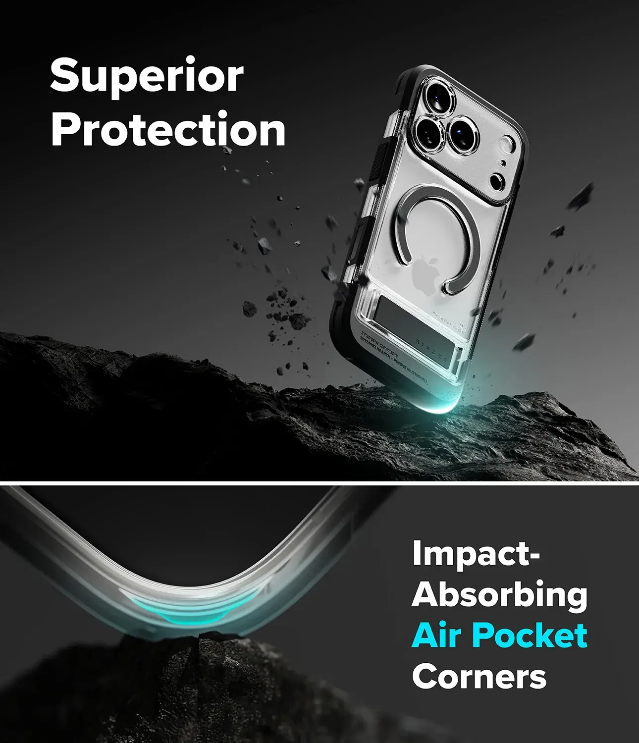Ringke UX Magnetic iPhone 18 Pro Max / 17 Pro Max Hoesje met Standaard Clear afbeelding 9