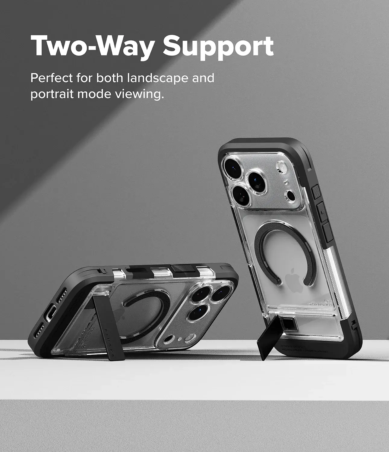 Ringke UX Magnetic iPhone 18 Pro Max / 17 Pro Max Hoesje met Standaard Clear afbeelding 4