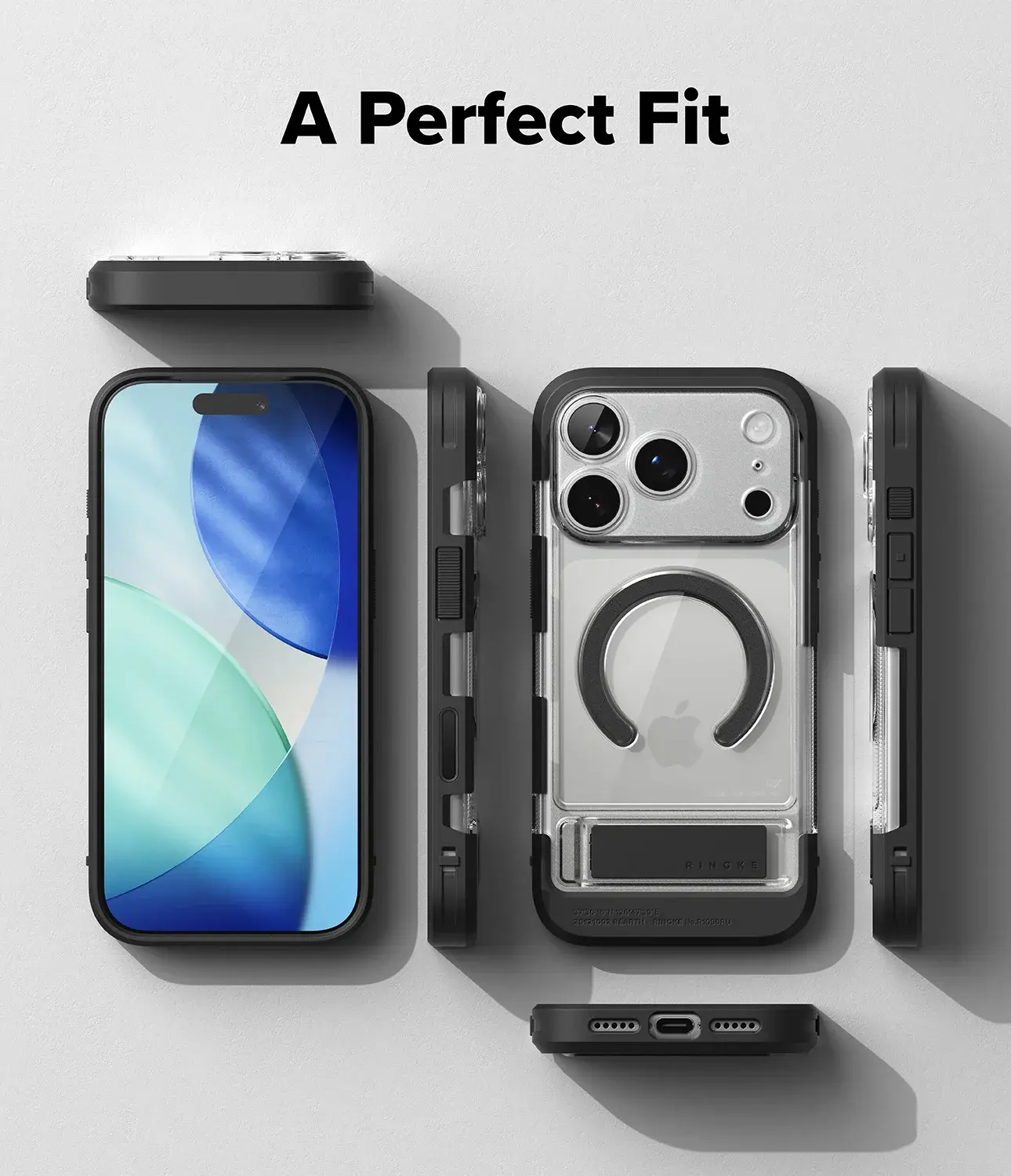 Ringke UX Magnetic iPhone 18 Pro Max / 17 Pro Max Hoesje met Standaard Clear afbeelding 12