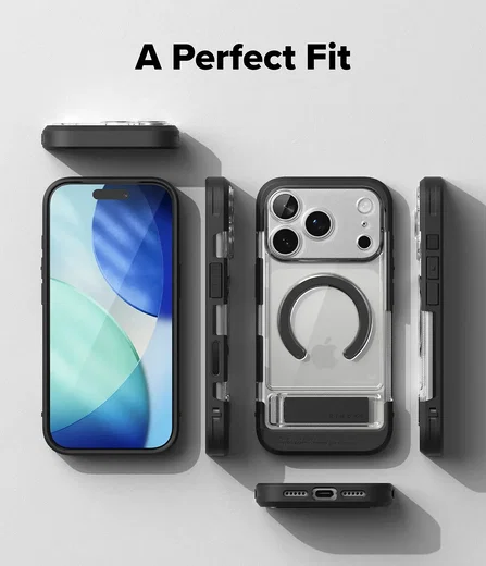 Ringke UX Magnetic iPhone 18 Pro Max / 17 Pro Max Hoesje met Standaard Clear afbeelding 12