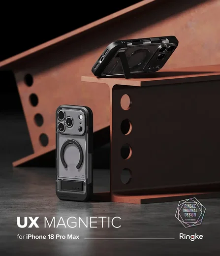 Ringke UX Magnetic iPhone 18 Pro Max / 17 Pro Max Hoesje met Standaard Zwart afbeelding 2