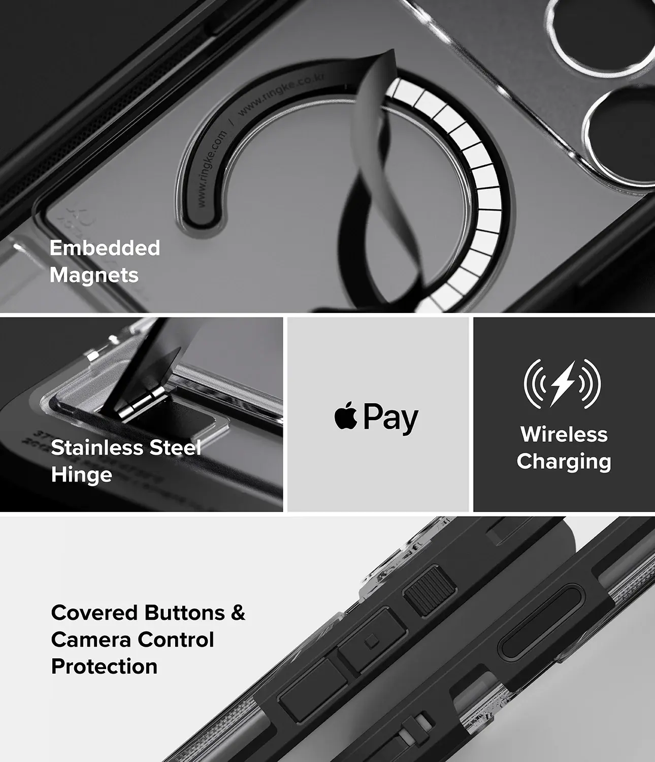 Ringke UX Magnetic iPhone 18 Pro Max / 17 Pro Max Hoesje met Standaard Zwart afbeelding 15