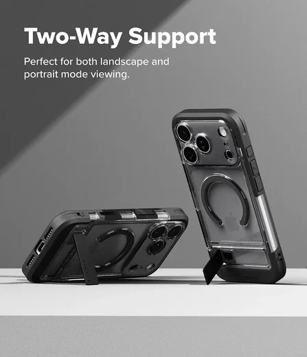 Ringke UX Magnetic iPhone 18 Pro Max / 17 Pro Max Hoesje met Standaard Zwart afbeelding 4