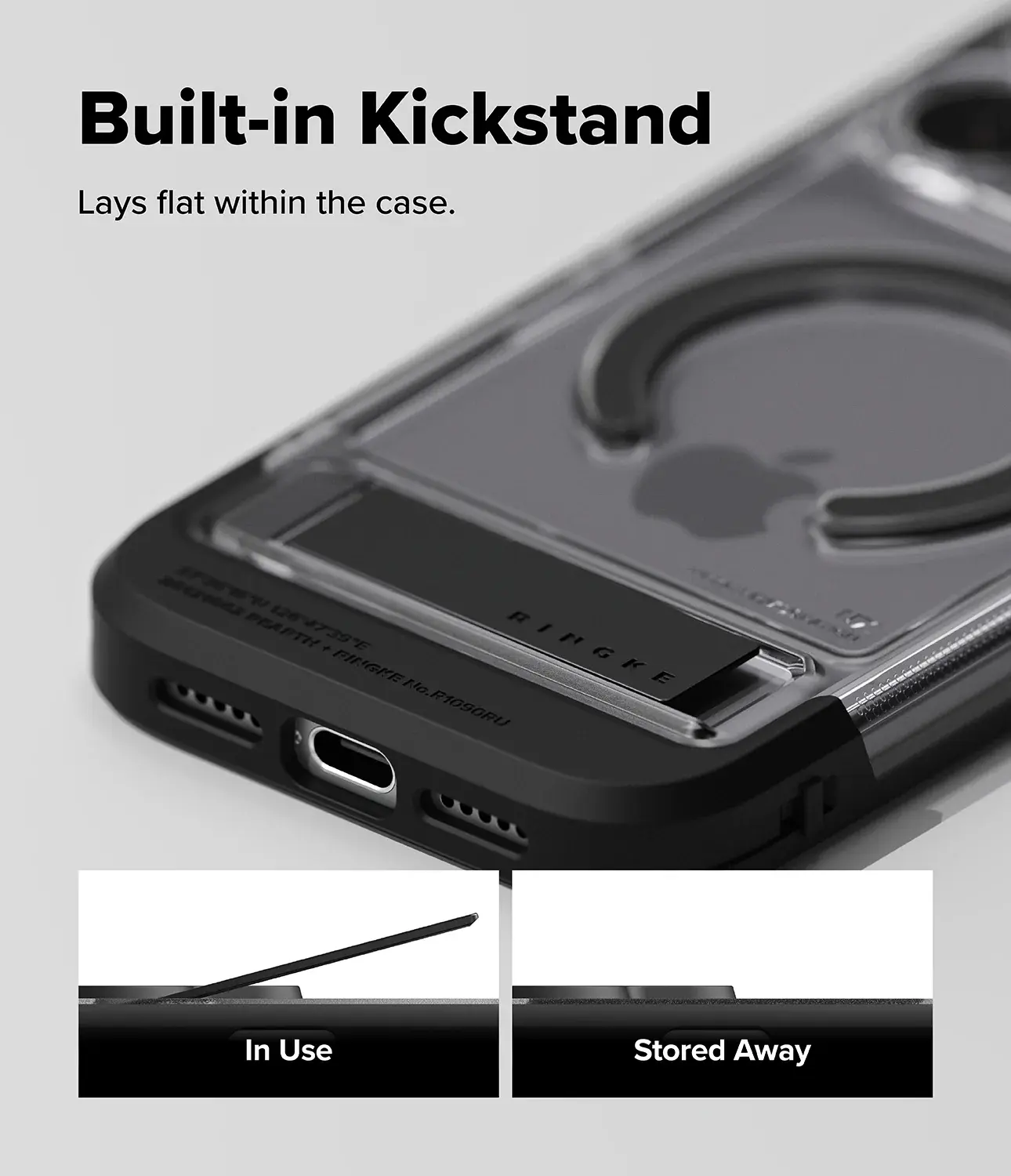 Ringke UX Magnetic iPhone 18 Pro Max / 17 Pro Max Hoesje met Standaard Zwart afbeelding 5