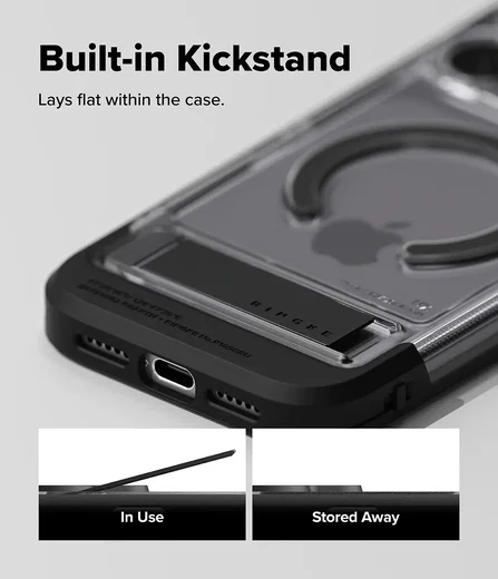 Ringke UX Magnetic iPhone 18 Pro Max / 17 Pro Max Hoesje met Standaard Zwart afbeelding 5