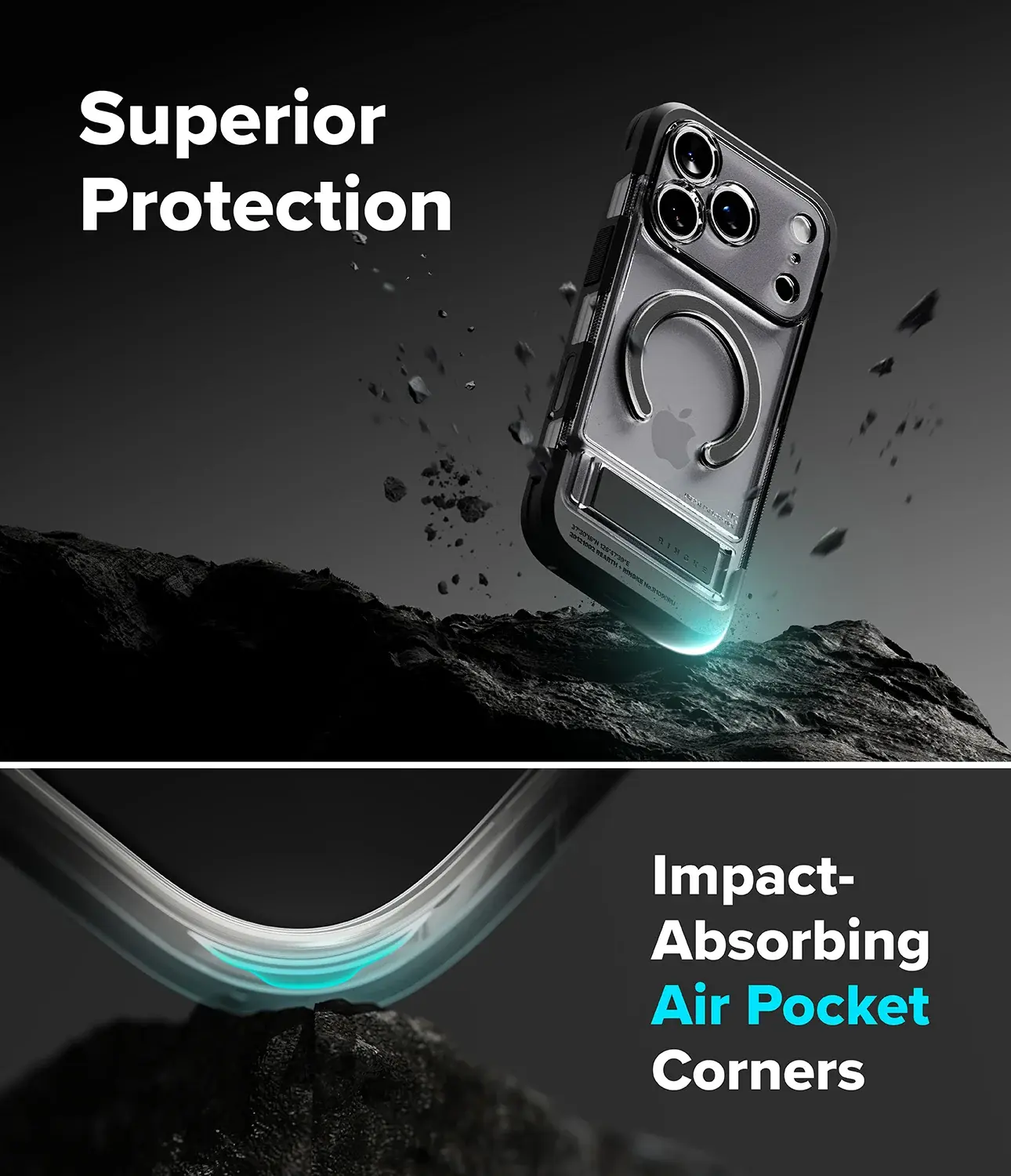 Ringke UX Magnetic iPhone 18 Pro Max / 17 Pro Max Hoesje met Standaard Zwart afbeelding 9
