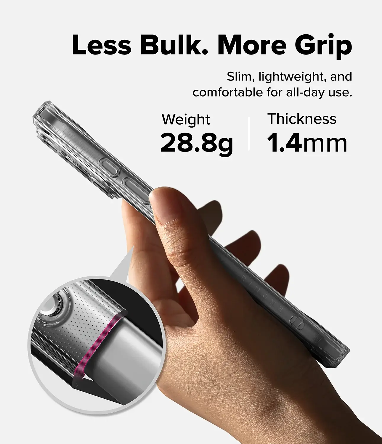 Ringke Fusion Magnetic Apple iPhone 18 Pro / 17 Pro Back Cover Matte Clear afbeelding 5