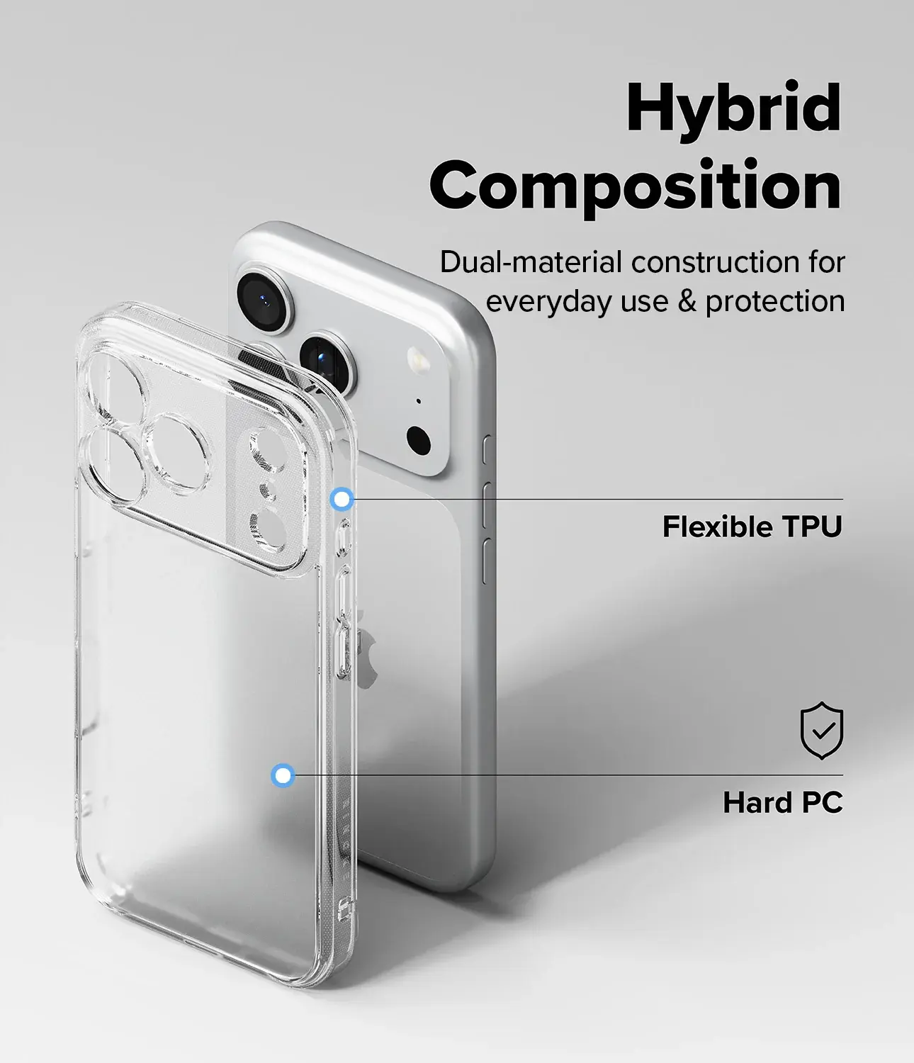 Ringke Fusion Magnetic Apple iPhone 18 Pro / 17 Pro Back Cover Matte Clear afbeelding 8