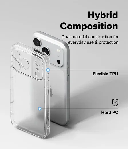 Ringke Fusion Magnetic Apple iPhone 18 Pro / 17 Pro Back Cover Matte Clear afbeelding 8