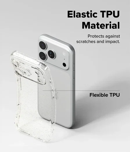 Ringke Air Apple iPhone 18 Pro / 17 Pro Hoesje Flexibel TPU Hoesje Glitter afbeelding 8