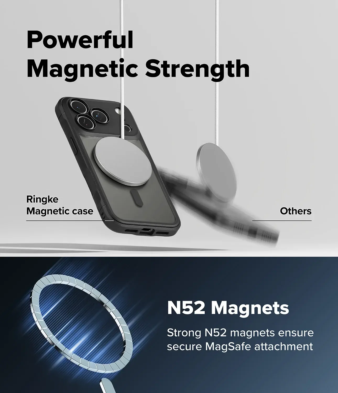 Ringke Fusion Bold Magnetic Apple iPhone 18 Pro / 17 Pro Hoesje MagSafe Zwart afbeelding 4