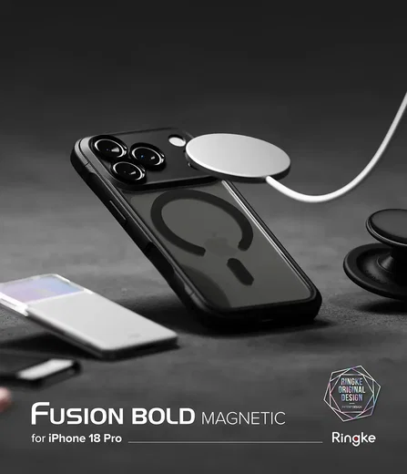 Ringke Fusion Bold Magnetic Apple iPhone 18 Pro / 17 Pro Hoesje MagSafe Zwart afbeelding 2