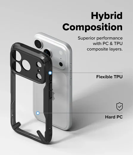 Ringke Fusion X Apple iPhone 18 Pro / 17 Pro Hoesje Back Cover Zwart afbeelding 9