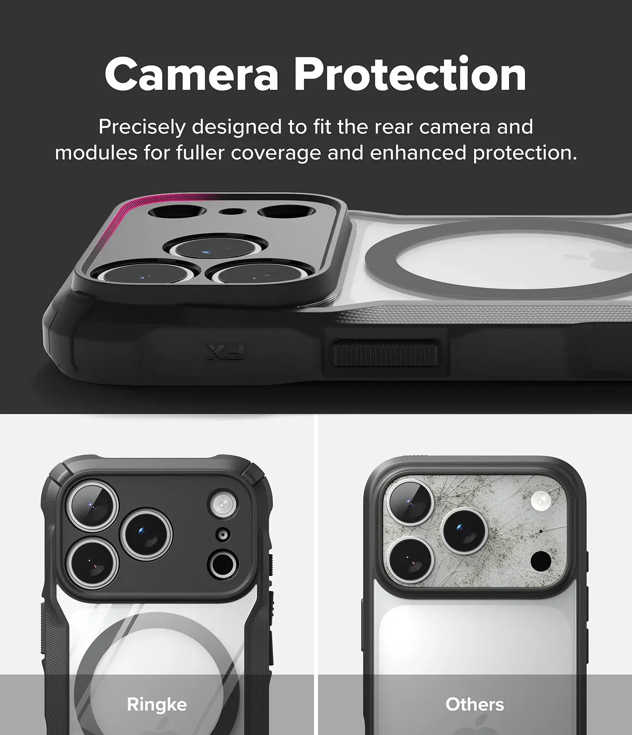 Ringke Fusion X Magnetic Apple iPhone 18 Pro / 17 Pro Hoesje MagSafe Zwart afbeelding 10