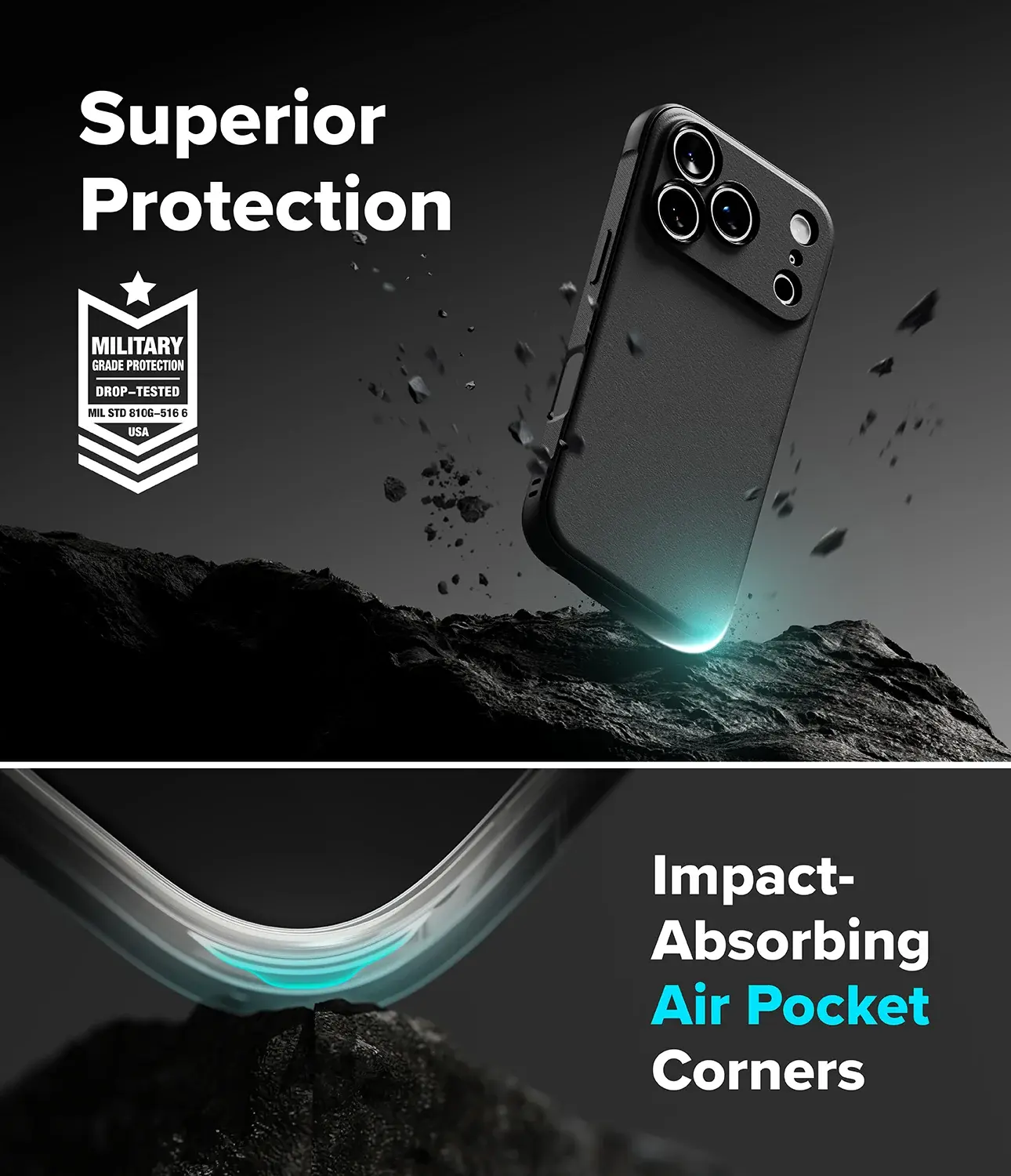 Ringke Onyx Magnetic Apple iPhone 18 Pro / 17 Pro Hoesje MagSafe Zwart afbeelding 8