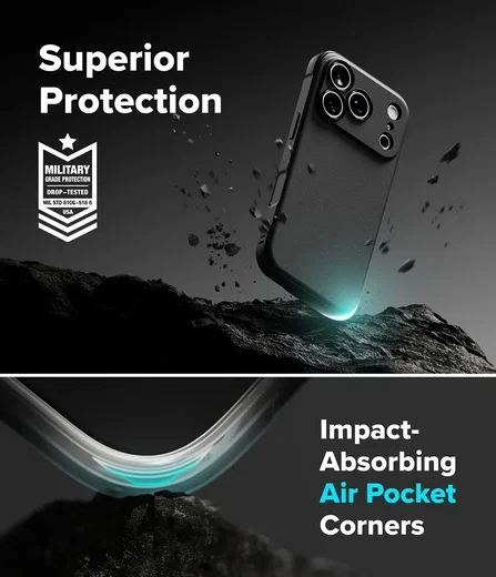 Ringke Onyx Magnetic Apple iPhone 18 Pro / 17 Pro Hoesje MagSafe Zwart afbeelding 8