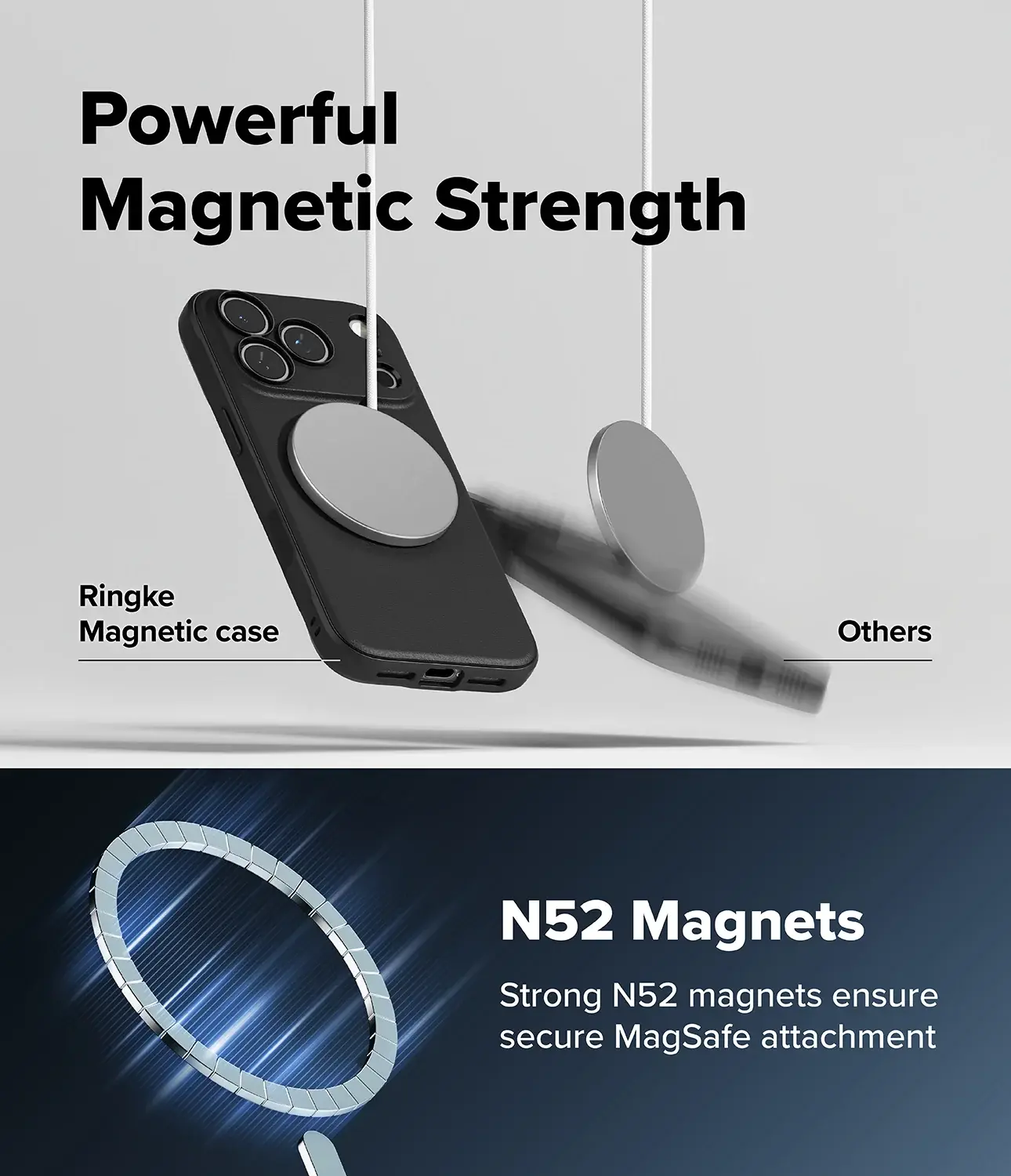 Ringke Onyx Magnetic Apple iPhone 18 Pro / 17 Pro Hoesje MagSafe Zwart afbeelding 4